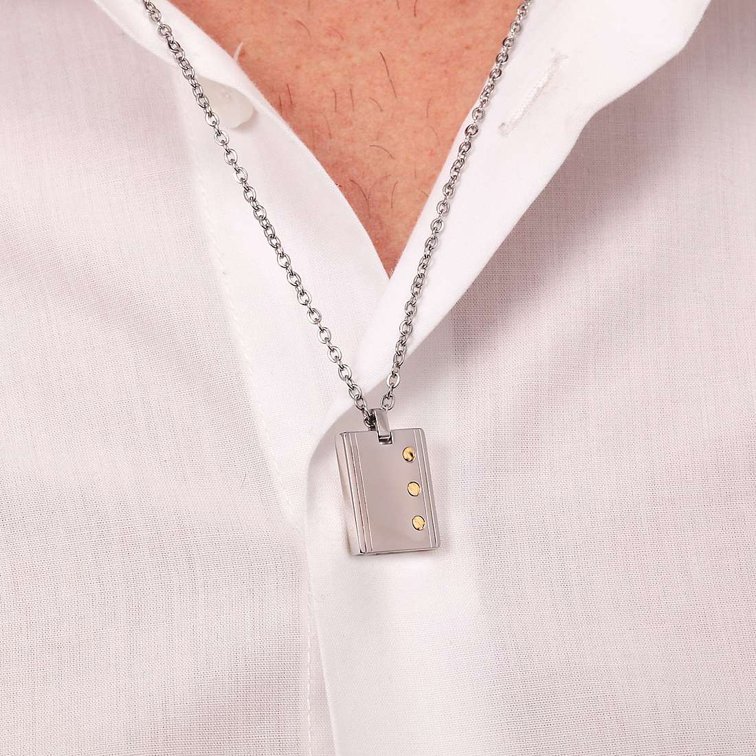 Morellato necklaces Gold man SATM01 wearing