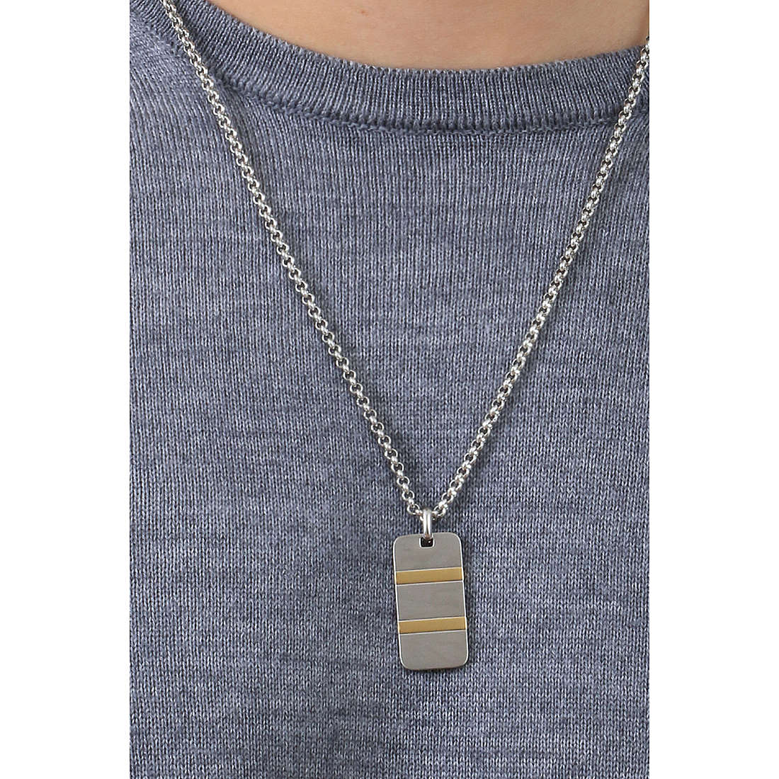 Sector necklaces Basic man SZS80 wearing