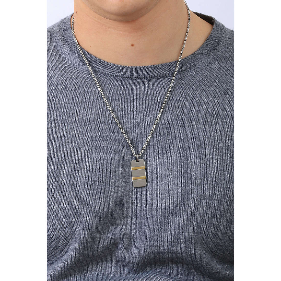 Sector necklaces Basic man SZS80 wearing