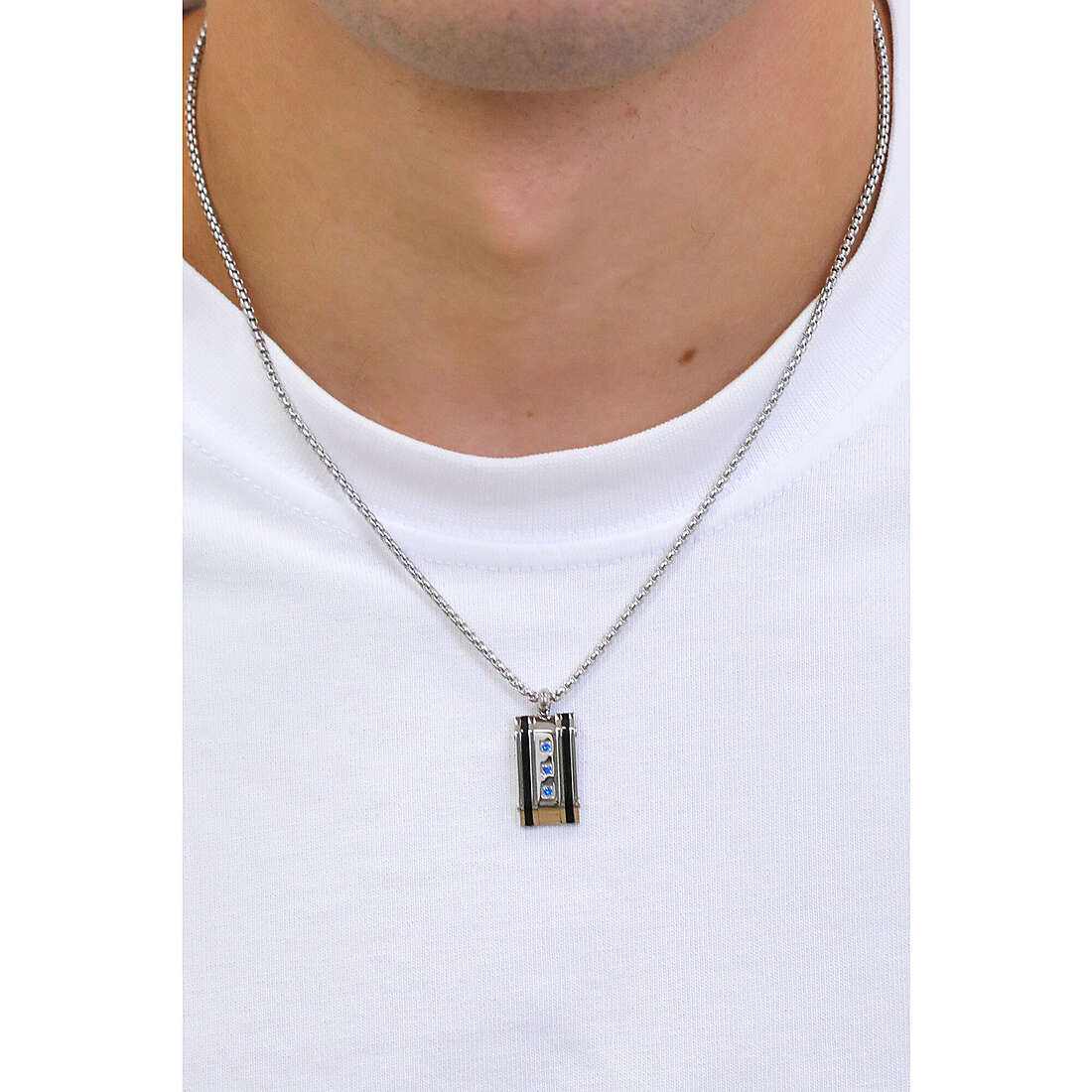 Luca Barra necklaces man CA454 wearing