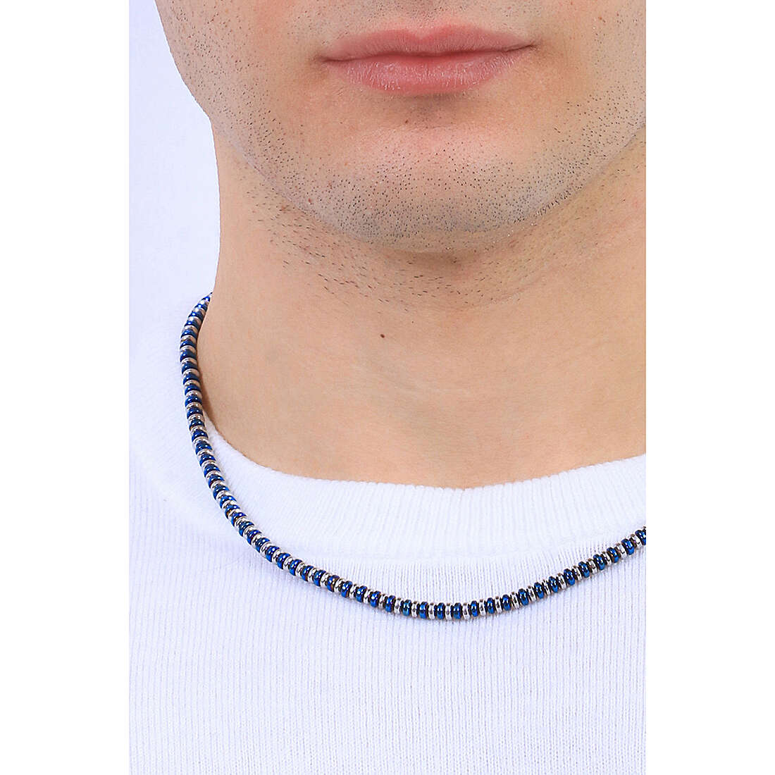 Luca Barra necklaces man CL295 wearing