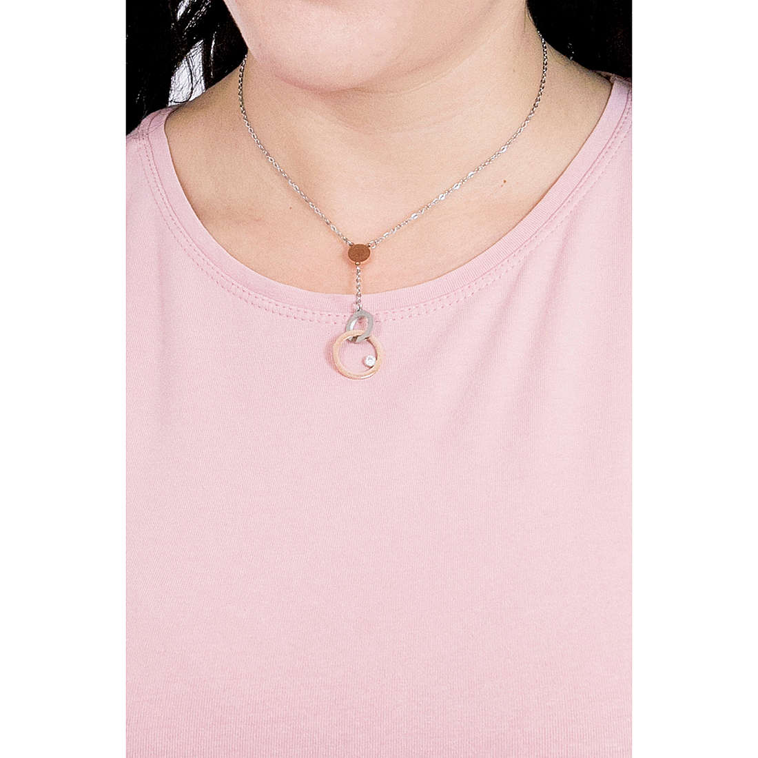 Luca Barra necklaces woman CK1380 wearing