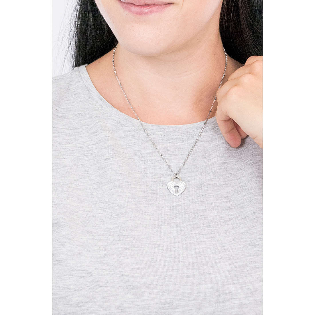 Luca Barra necklaces woman CK1415 wearing