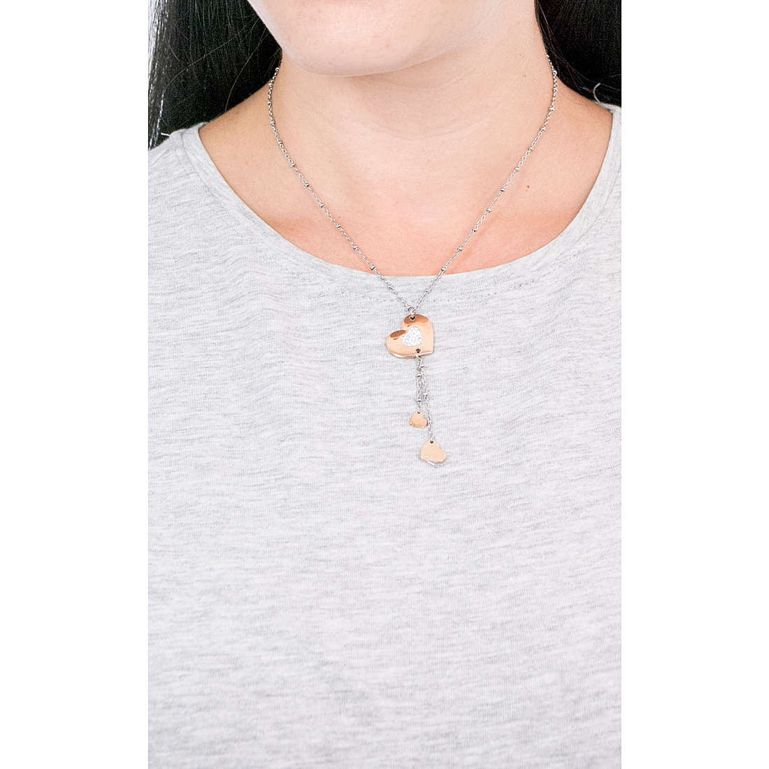 Luca Barra necklaces woman CK1448 wearing