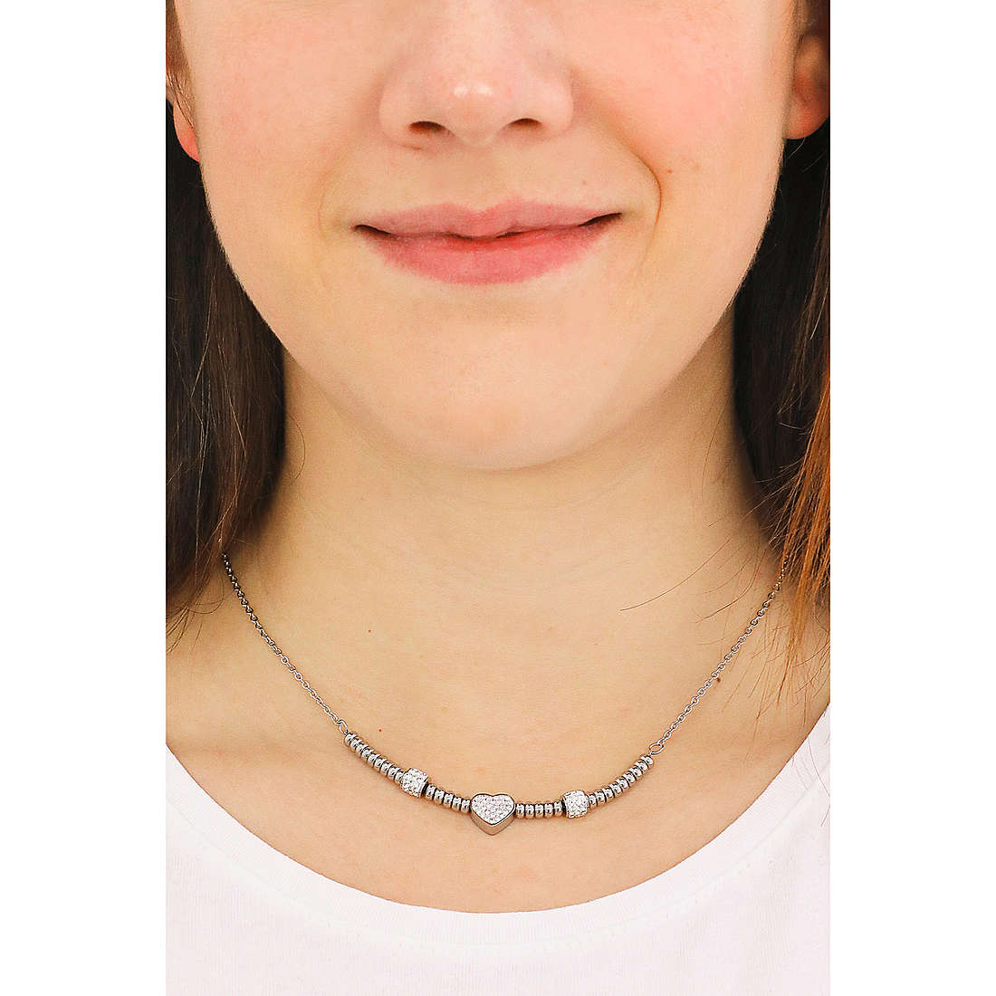 Luca Barra necklaces woman CK1487 wearing