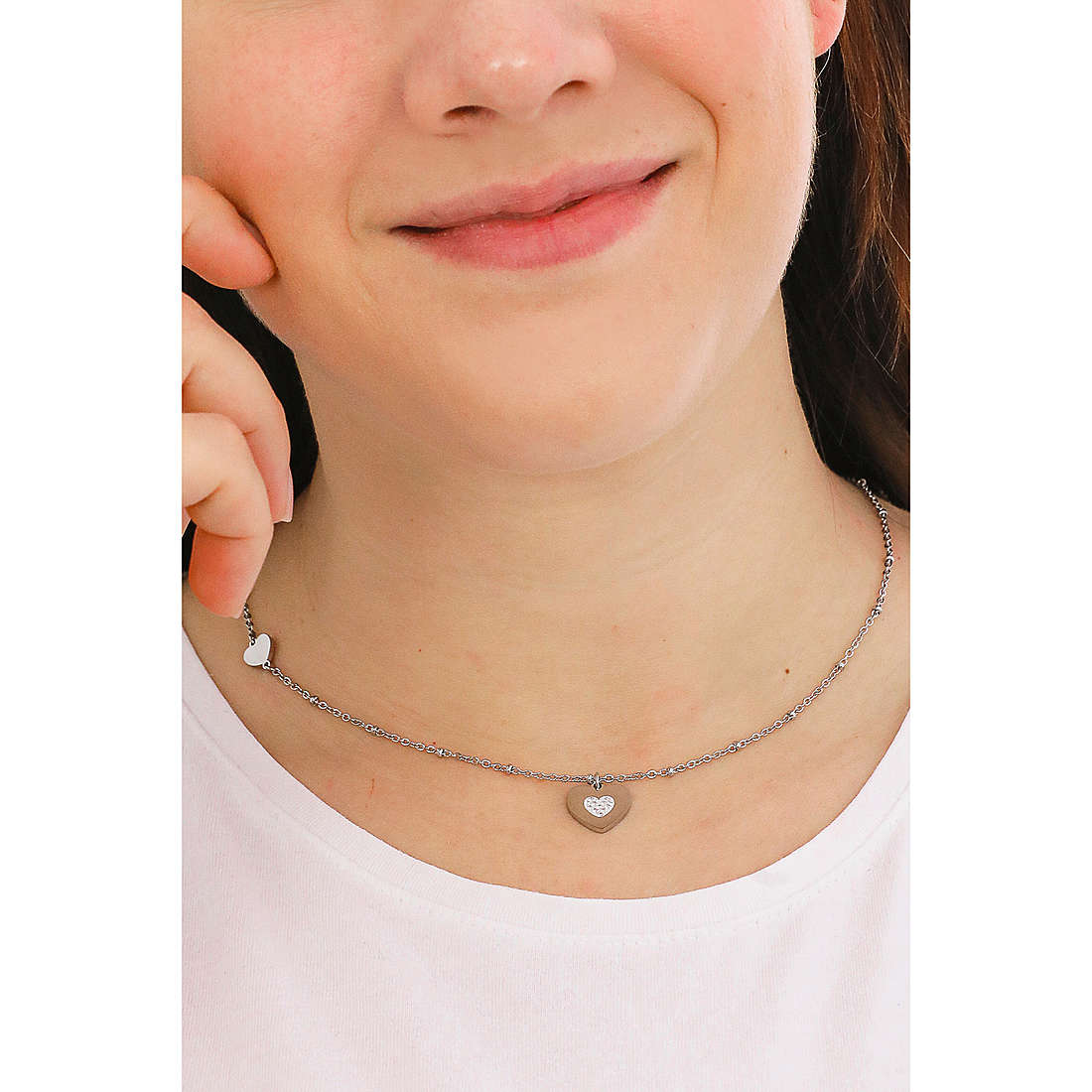 Luca Barra necklaces woman CK1497 wearing