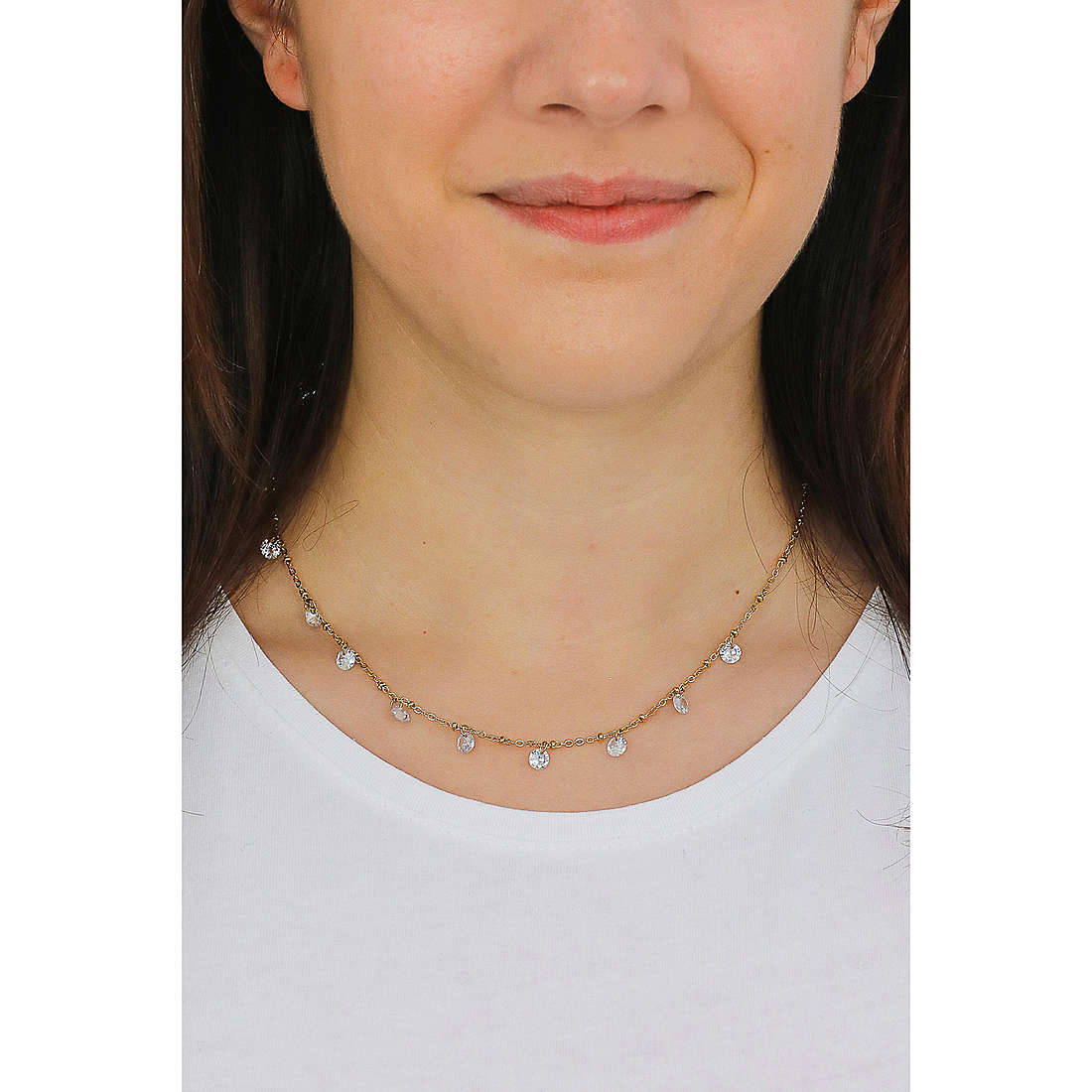 Luca Barra necklaces woman CK1528 wearing