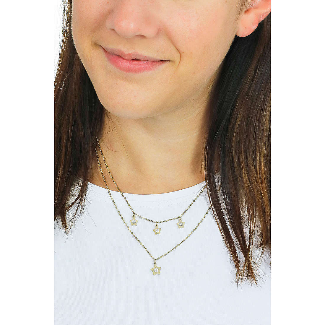 Luca Barra necklaces woman CK1547 wearing