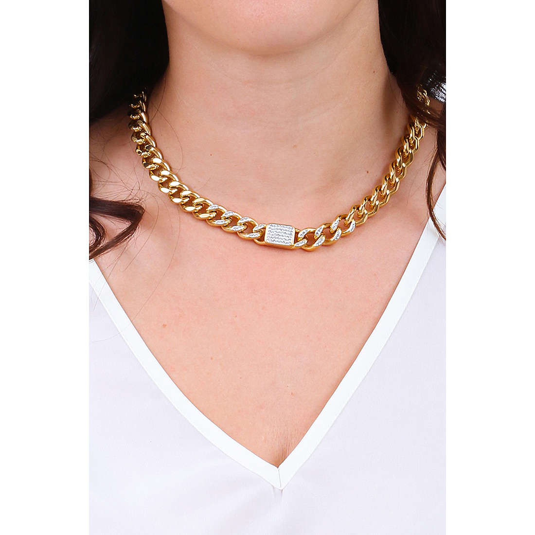 Luca Barra necklaces woman CK1632 wearing