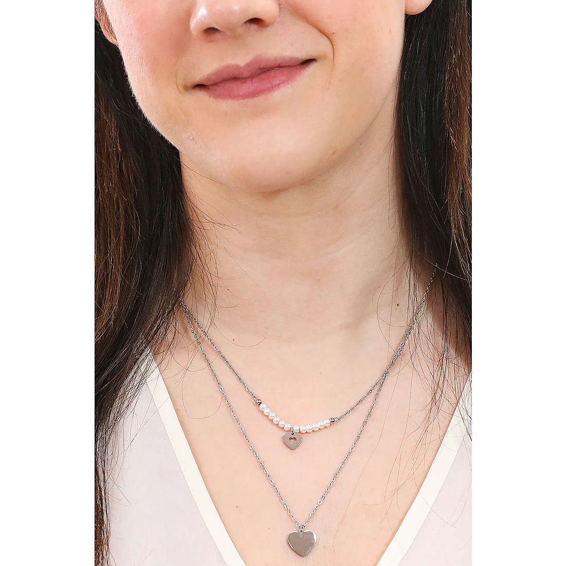 Luca Barra necklaces woman CK1611 wearing