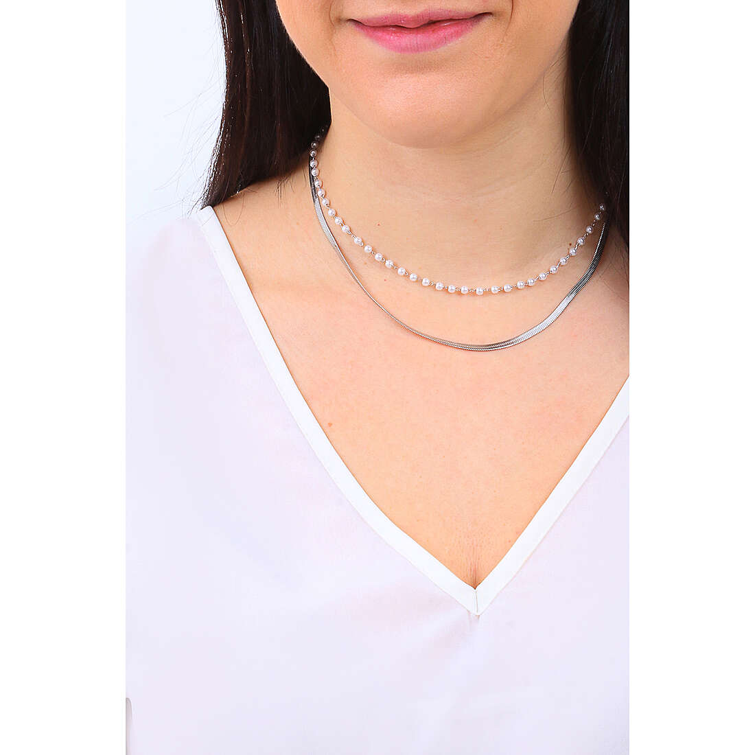 Luca Barra necklaces woman CK1791 wearing