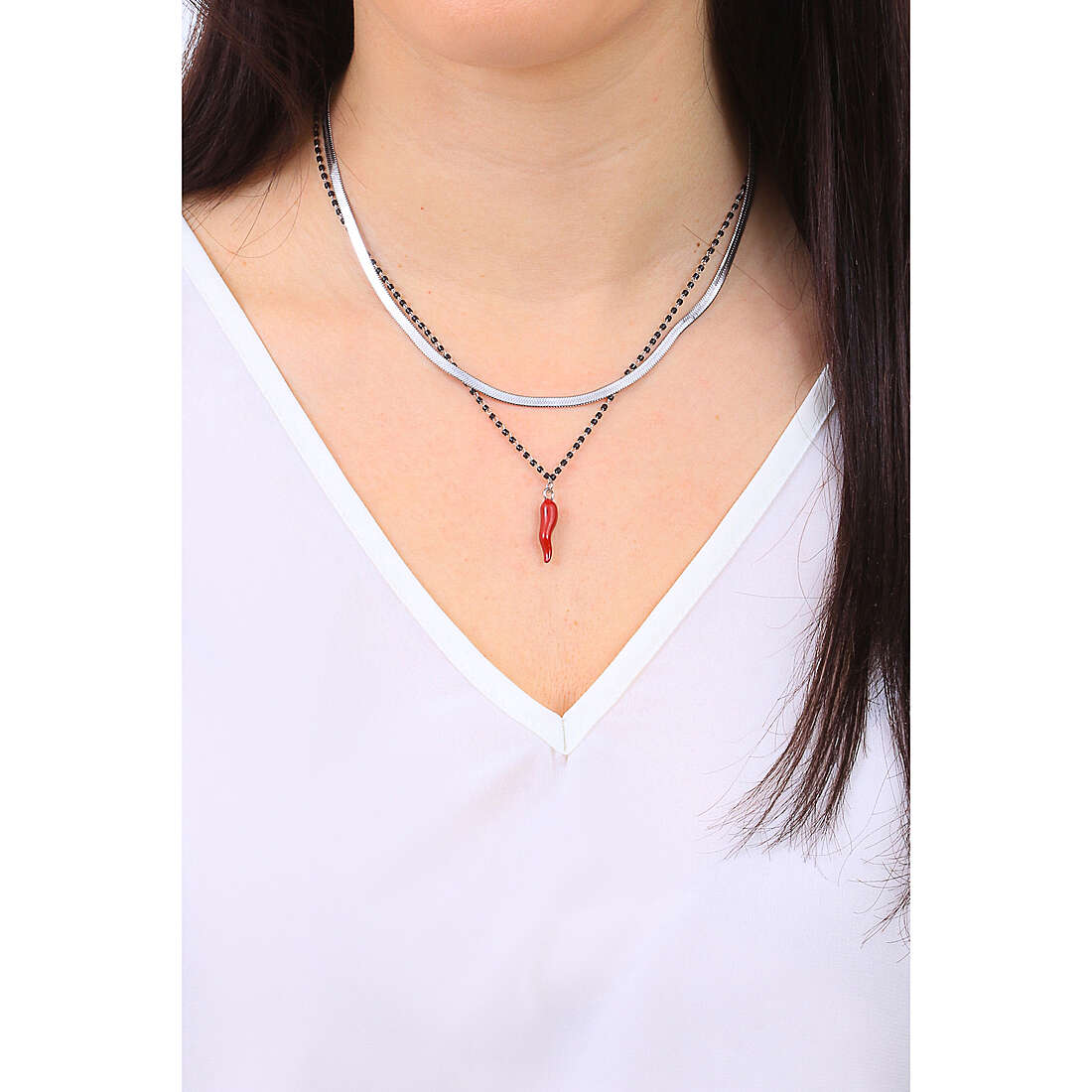 Luca Barra necklaces woman CK1777 wearing