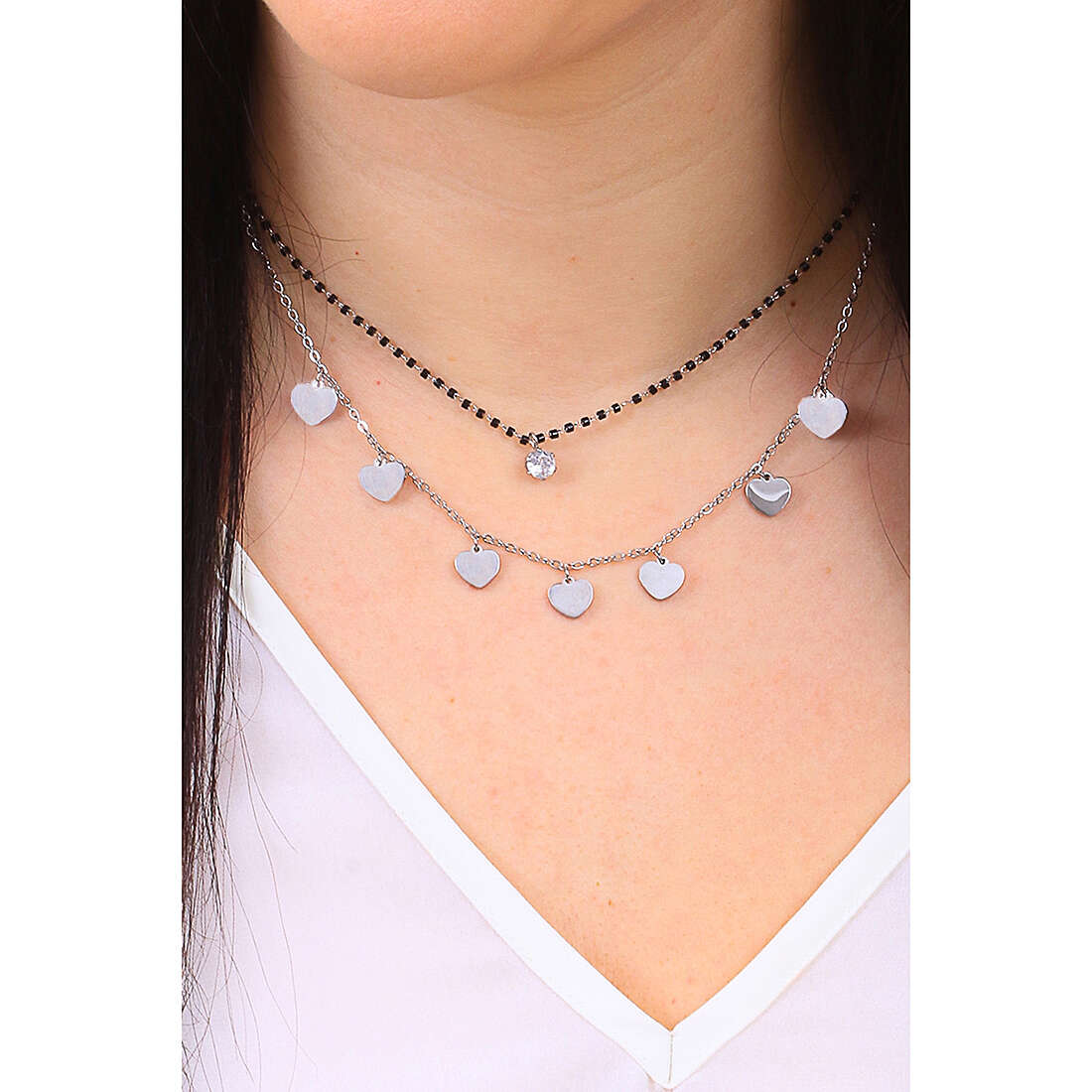 Luca Barra necklaces woman CK1778 wearing