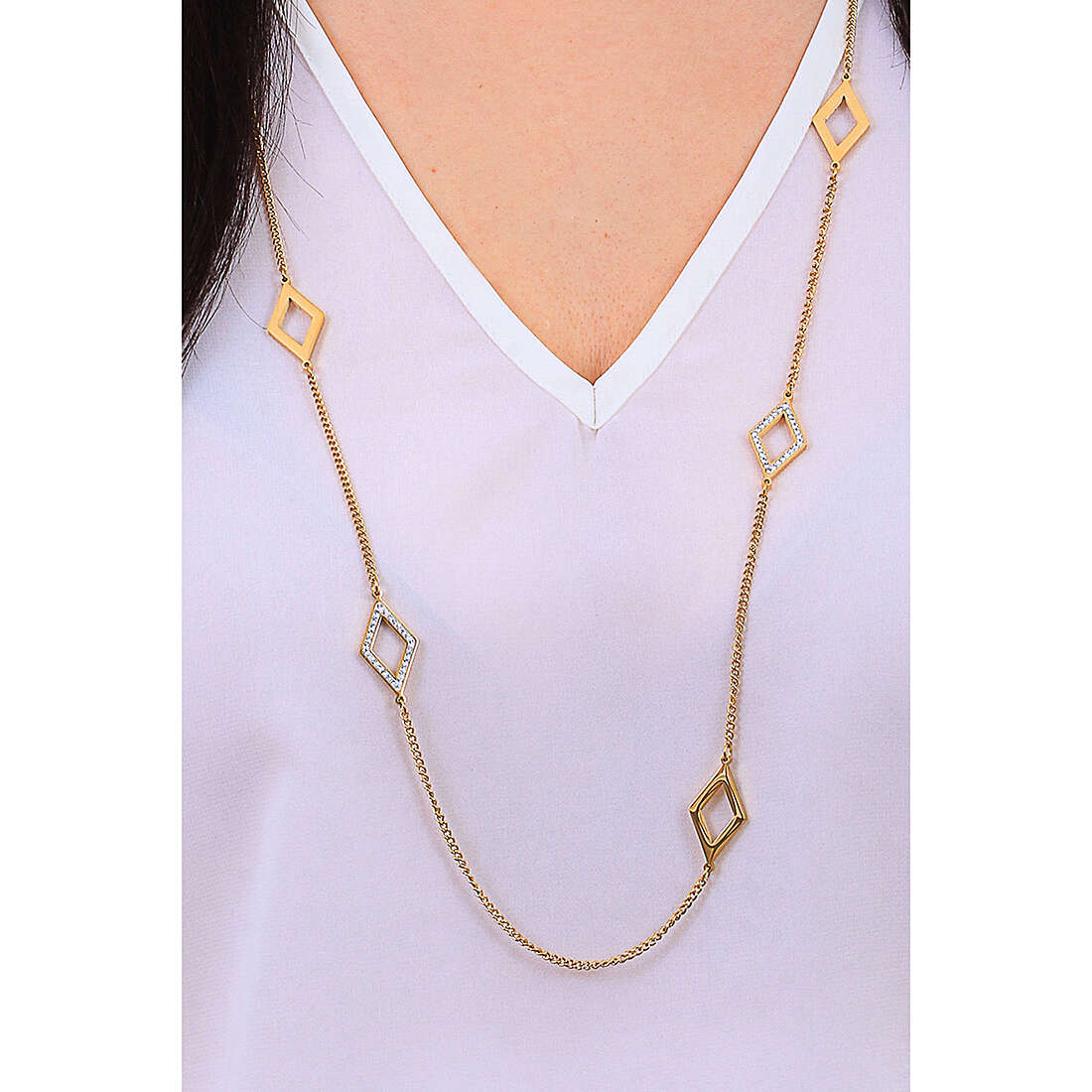 Luca Barra necklaces woman CK1767 wearing
