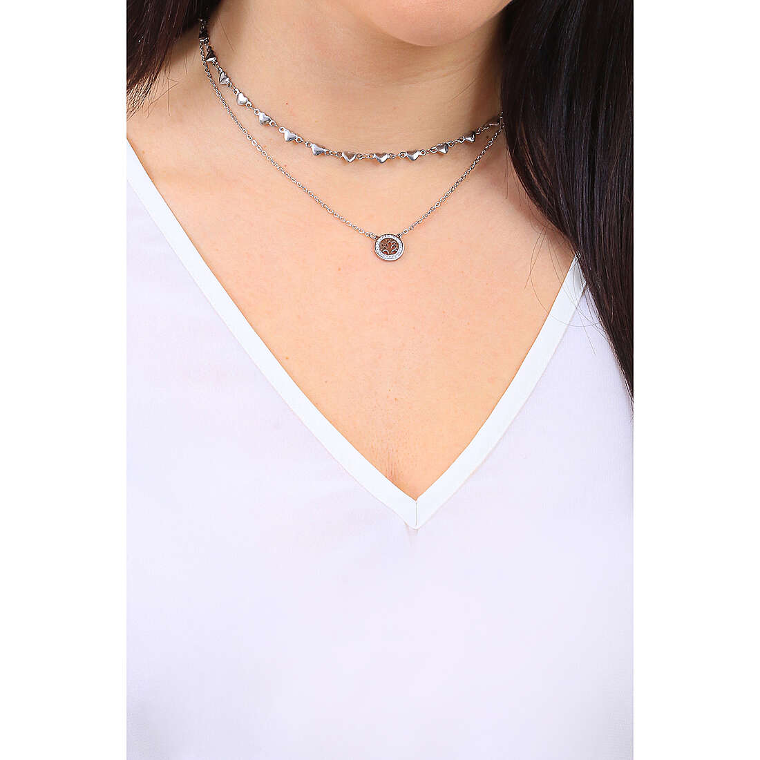 Luca Barra necklaces woman CK1768 wearing