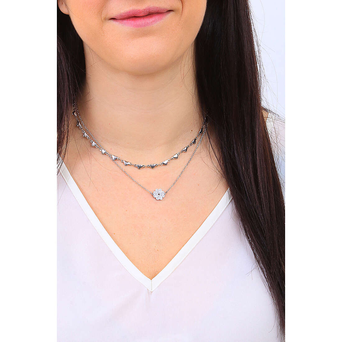 Luca Barra necklaces woman CK1769 wearing