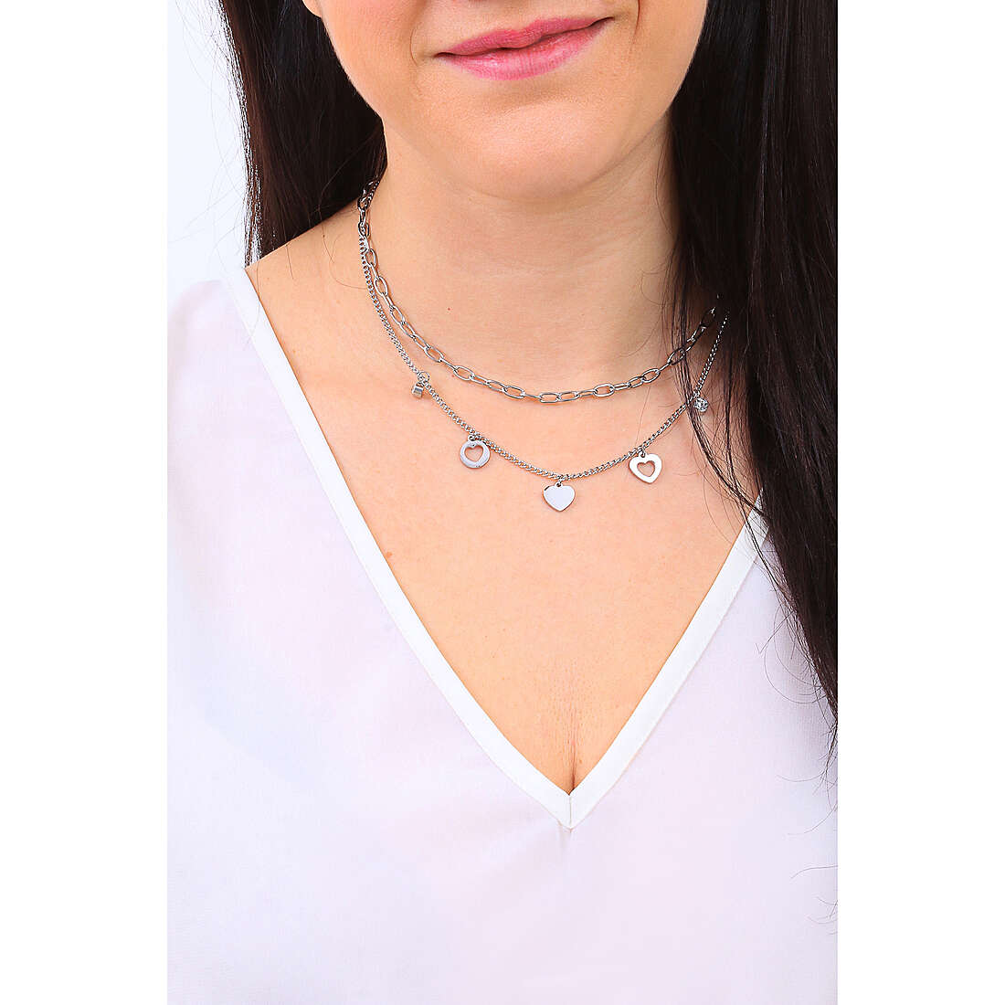 Luca Barra necklaces woman CK1773 wearing