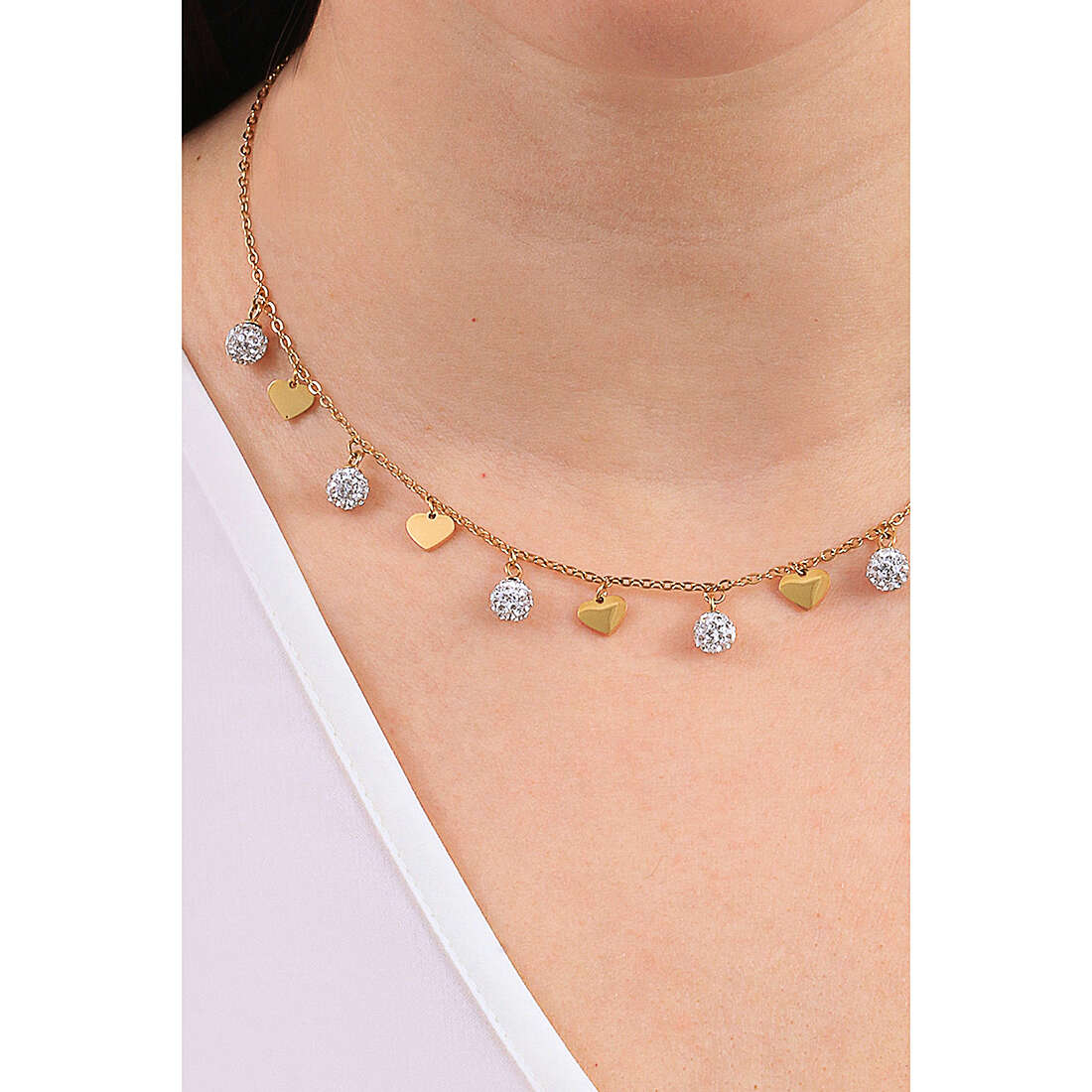 Luca Barra necklaces woman CK1790 wearing