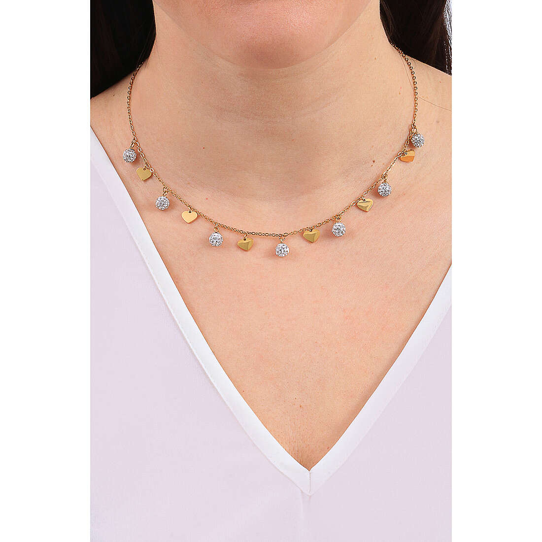 Luca Barra necklaces woman CK1790 wearing