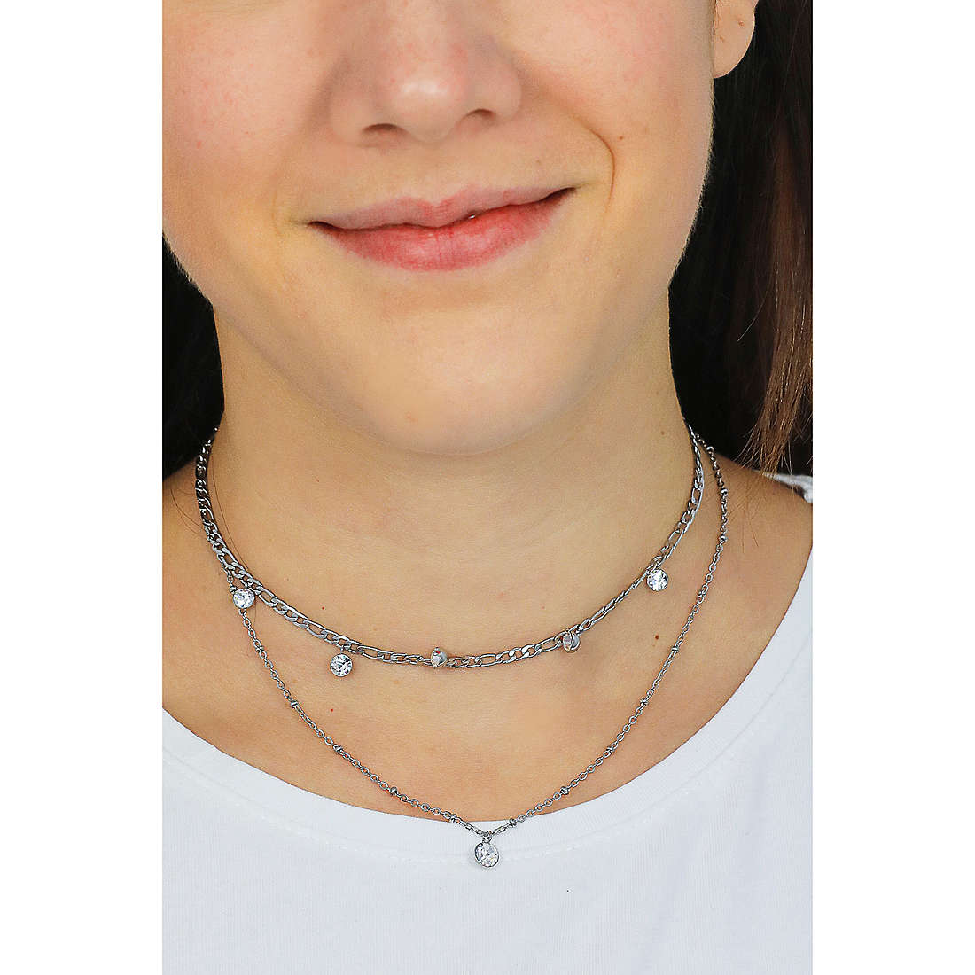 Brosway necklaces Symphonia woman BYM81 photo wearing