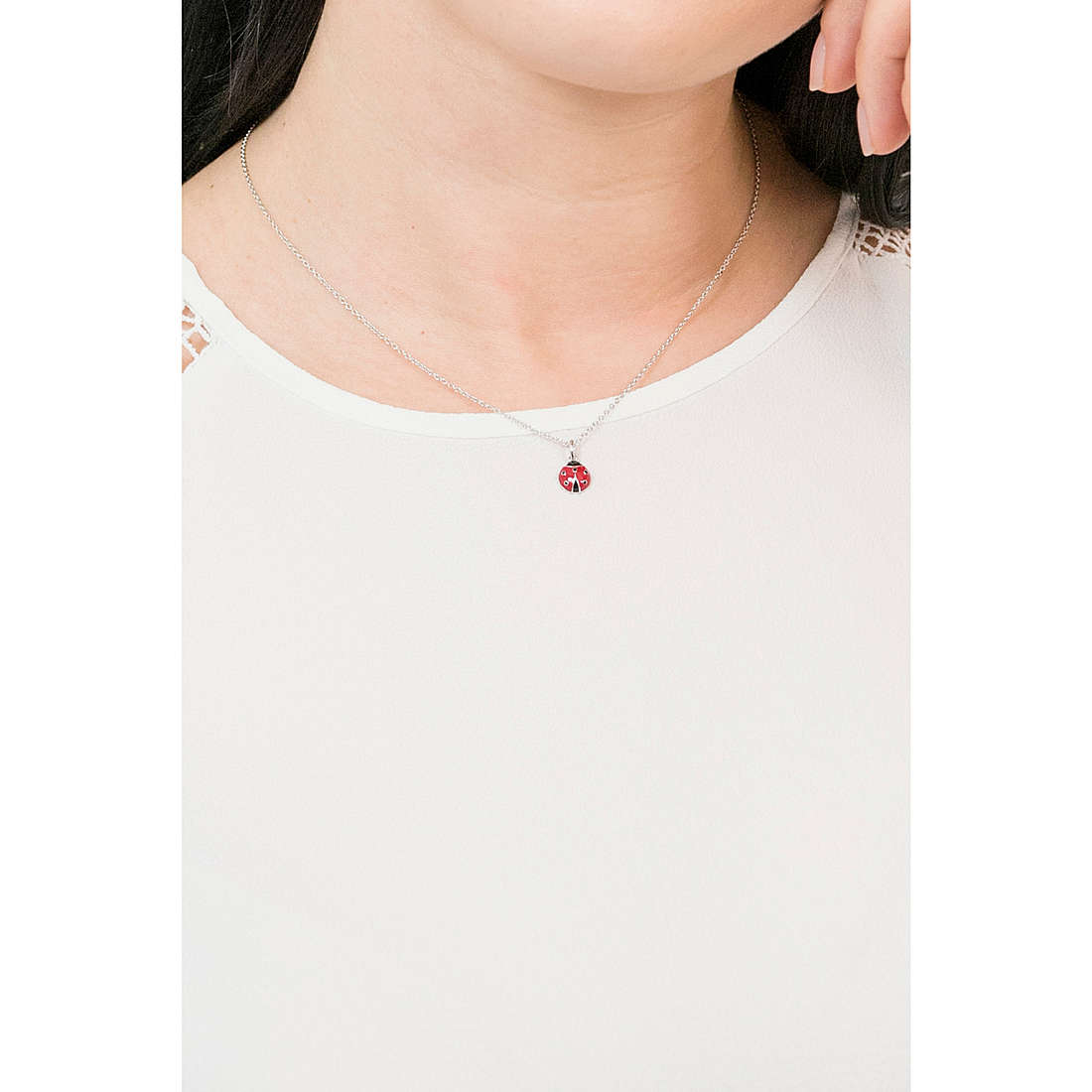 Amen necklaces Coccinelle woman CLLABSR wearing
