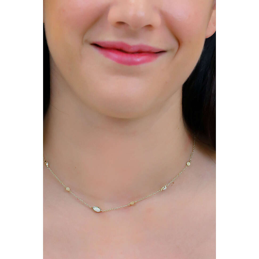 Ania Haie necklaces Mineral Glow woman N014-04G wearing