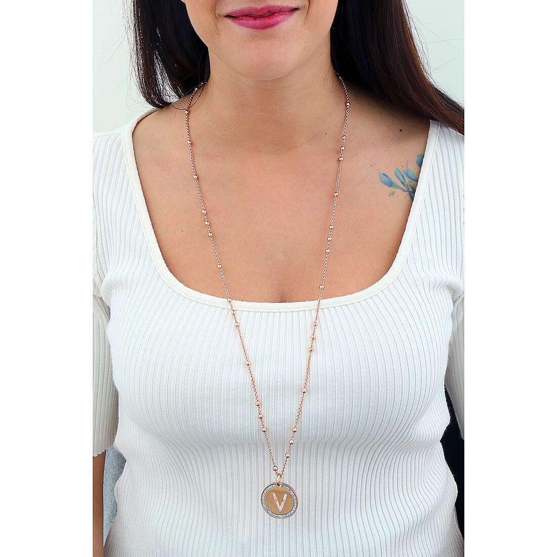 Bliss necklaces Love Letters woman 20071320 wearing