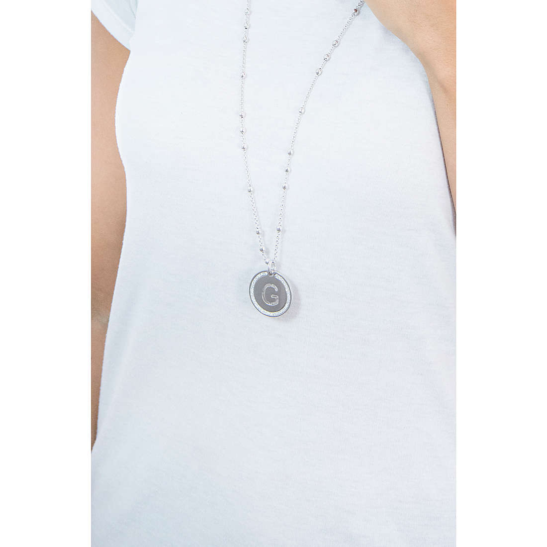 Bliss necklaces Love Letters woman 20071370 wearing