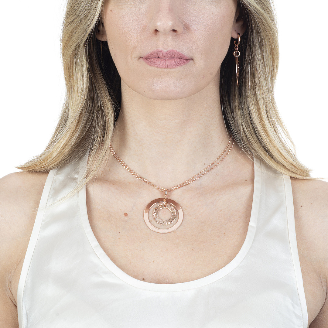 Boccadamo necklaces Magic Circle woman XGR574RS wearing