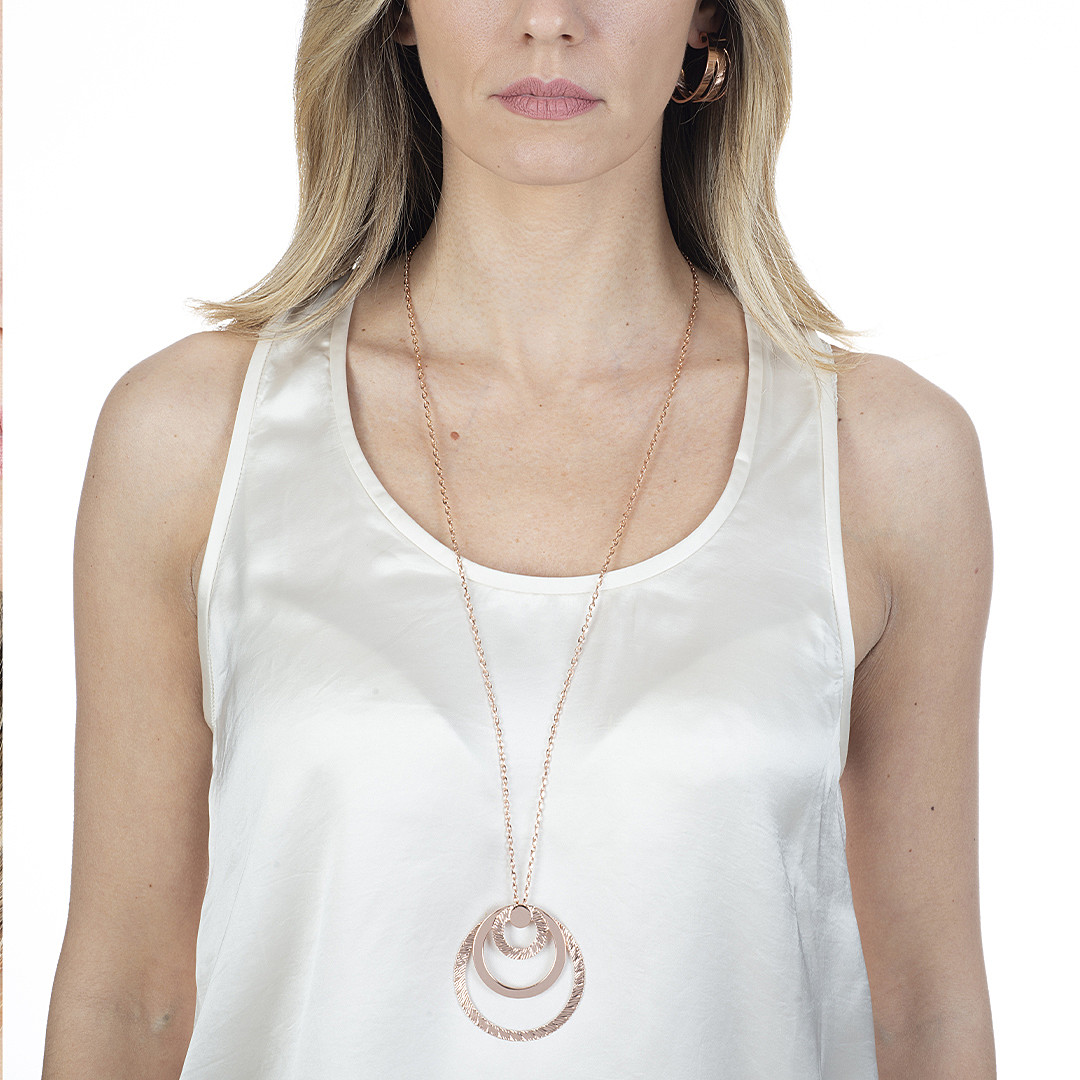 Boccadamo necklaces Magic Circle woman XGR577RS wearing