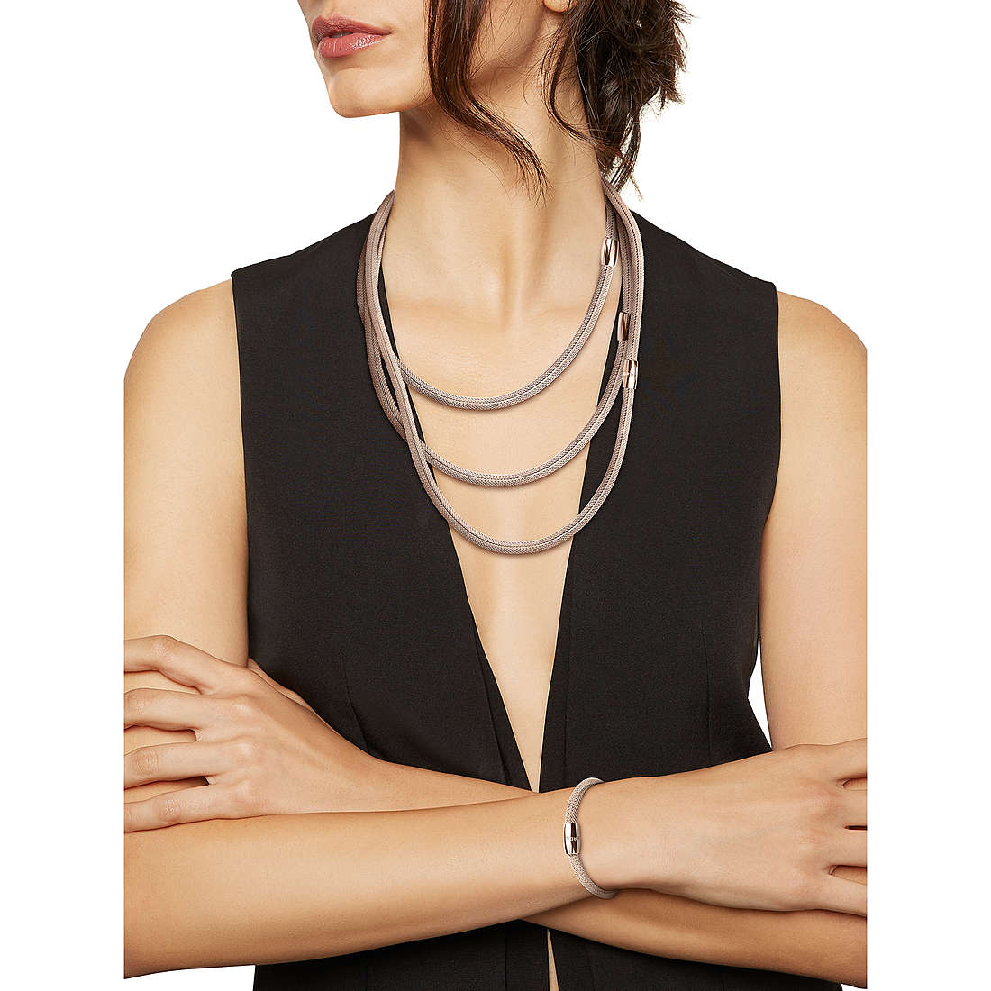 Breil necklaces New Snake Soft woman TJ2841 wearing