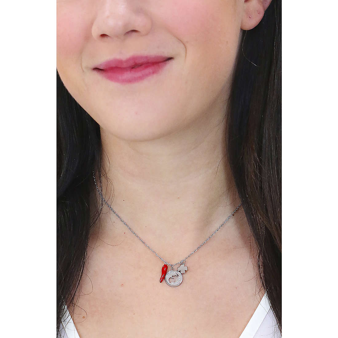 Brosway necklaces Chakra woman BHKL07 wearing