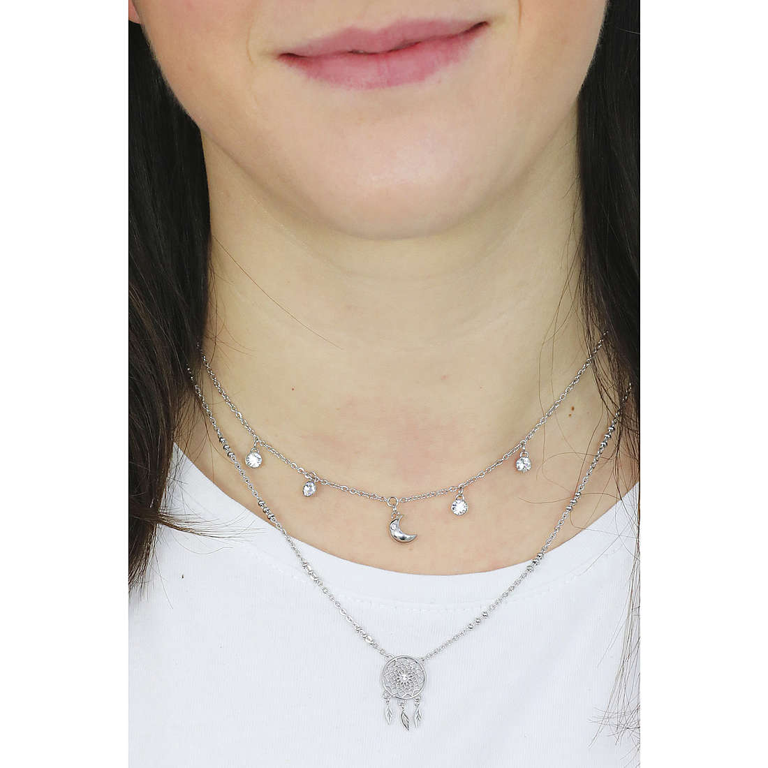 Brosway necklaces Chakra woman BHKN066 wearing