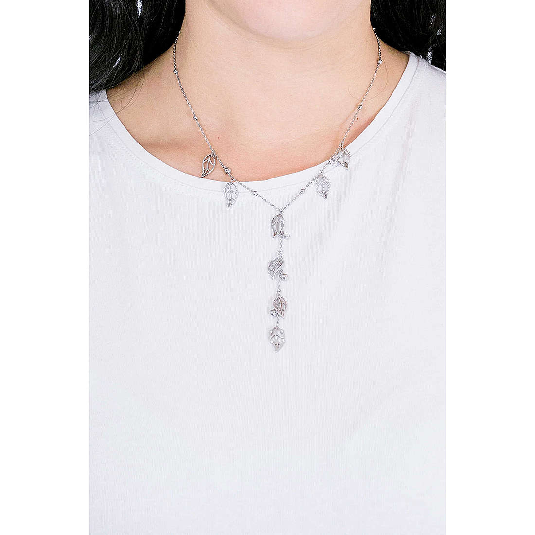 Brosway necklaces Leaves woman BVS03 wearing