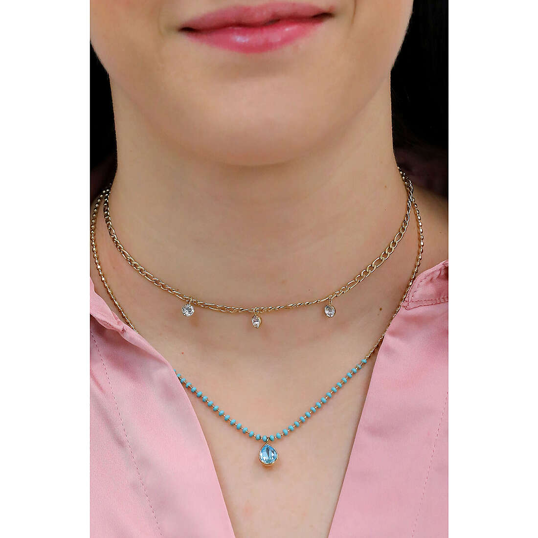 Brosway necklaces Symphonia woman BYM114 wearing
