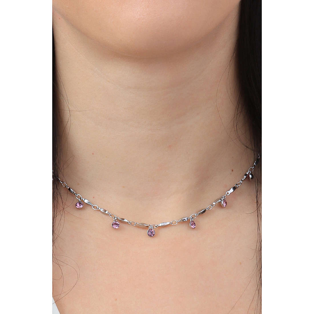 Brosway necklaces Symphonia woman BYM140 wearing
