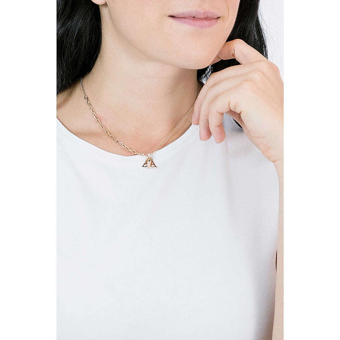 Emporio Armani necklaces woman EG3384221 wearing