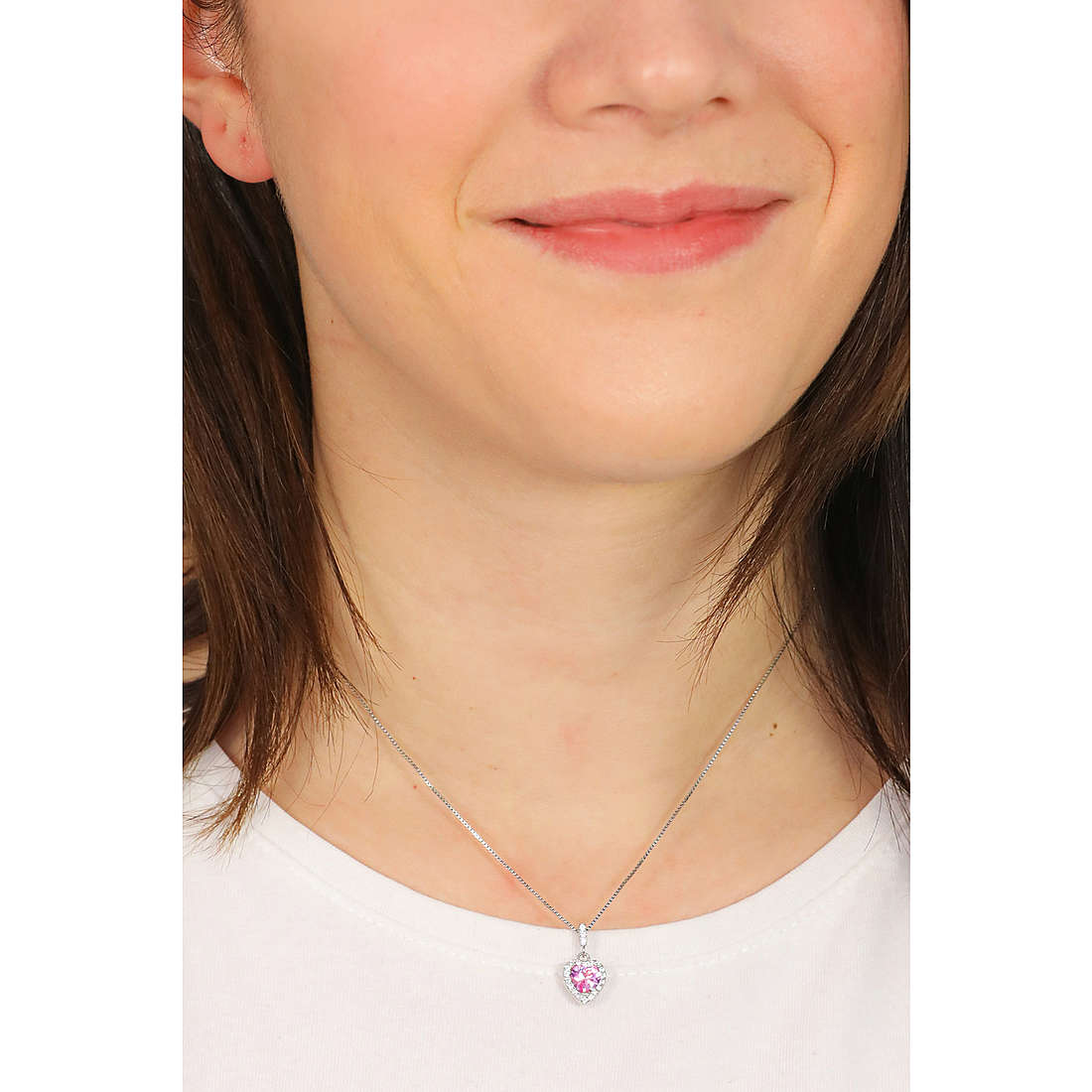 GioiaPura necklaces Amore Eterno woman INS028P274RHLP wearing