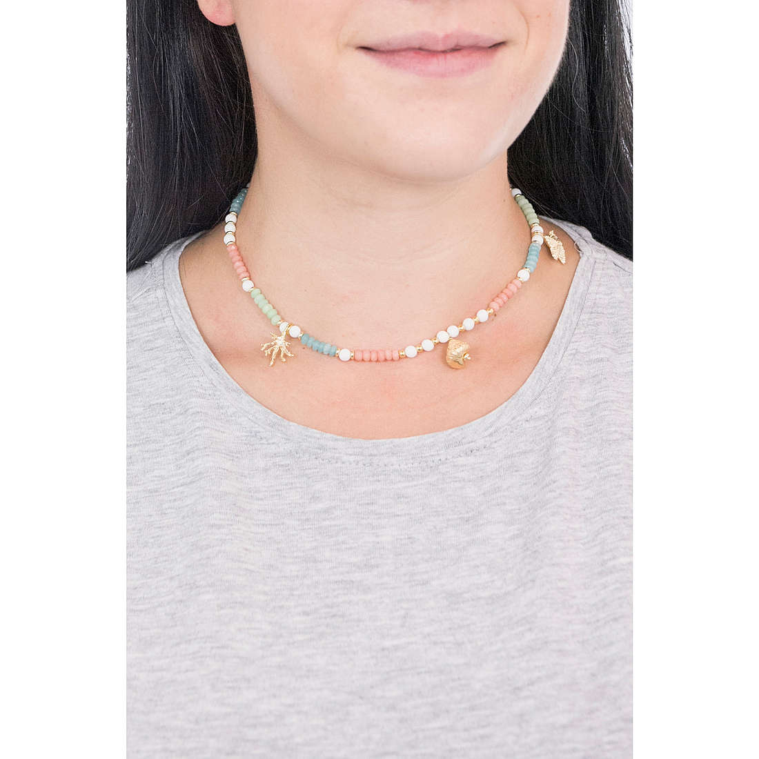 GioiaPura necklaces woman GYCARP0411-G wearing