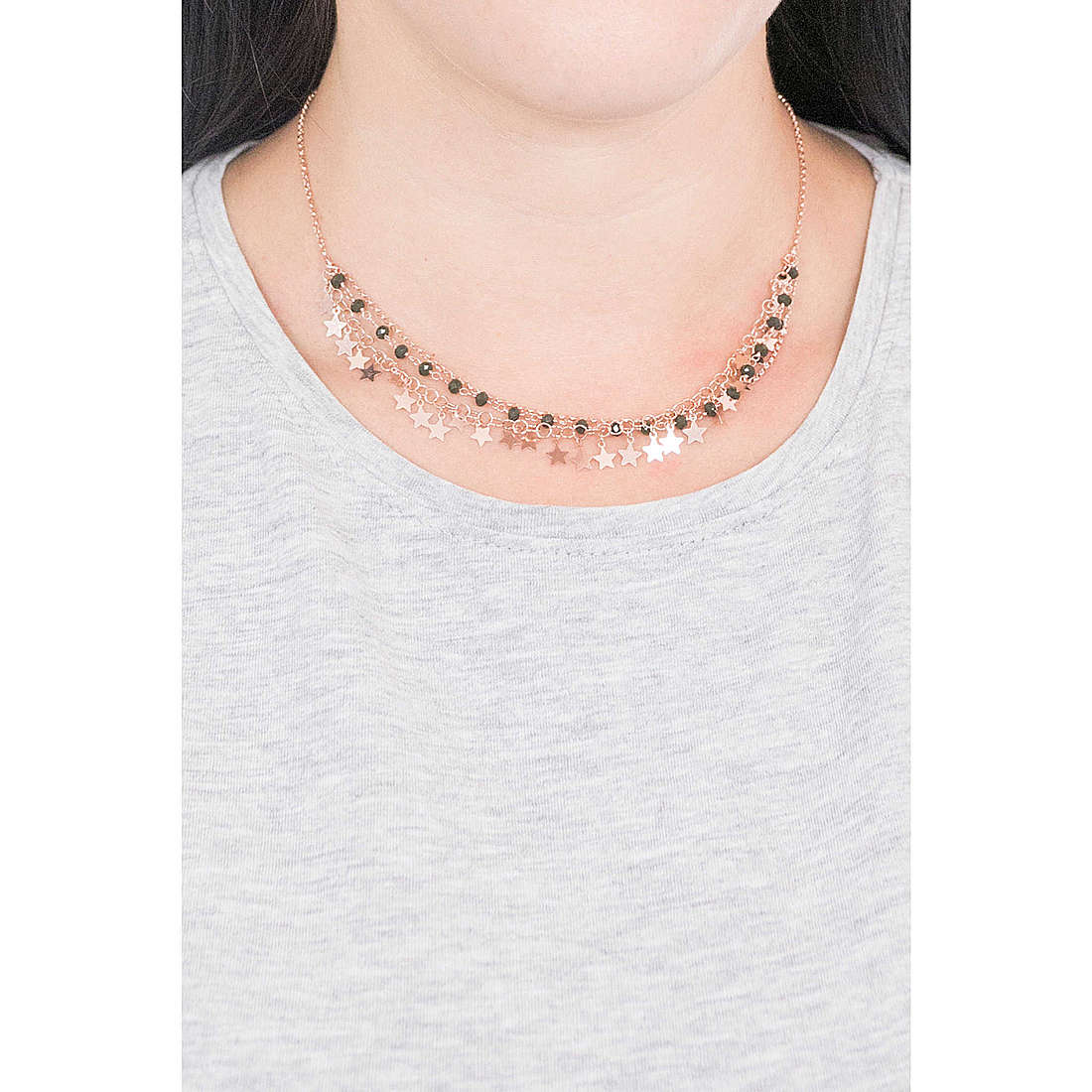 GioiaPura necklaces woman GYCARW0299-GR wearing