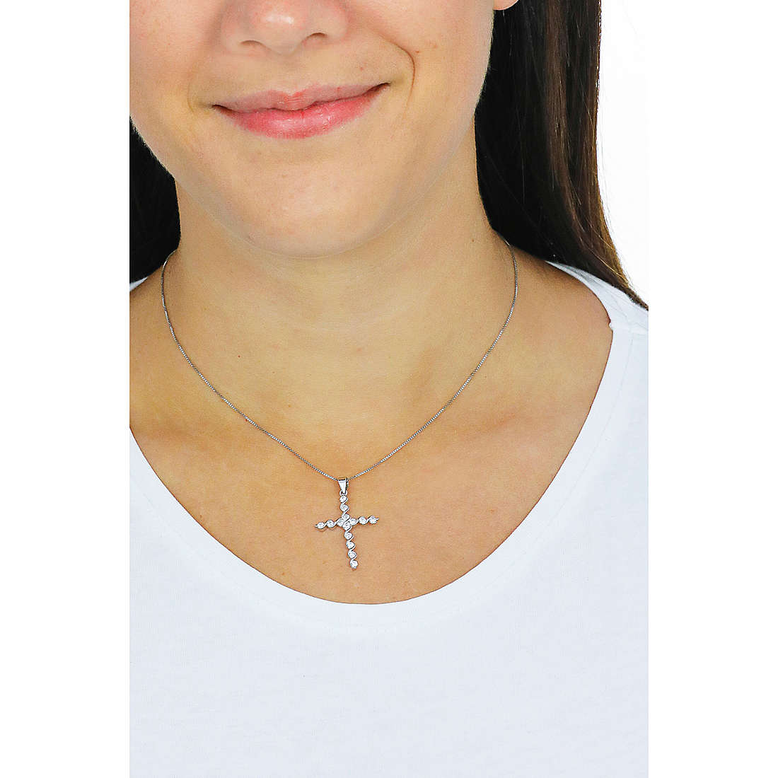 GioiaPura necklaces woman INS007P007RHWH wearing