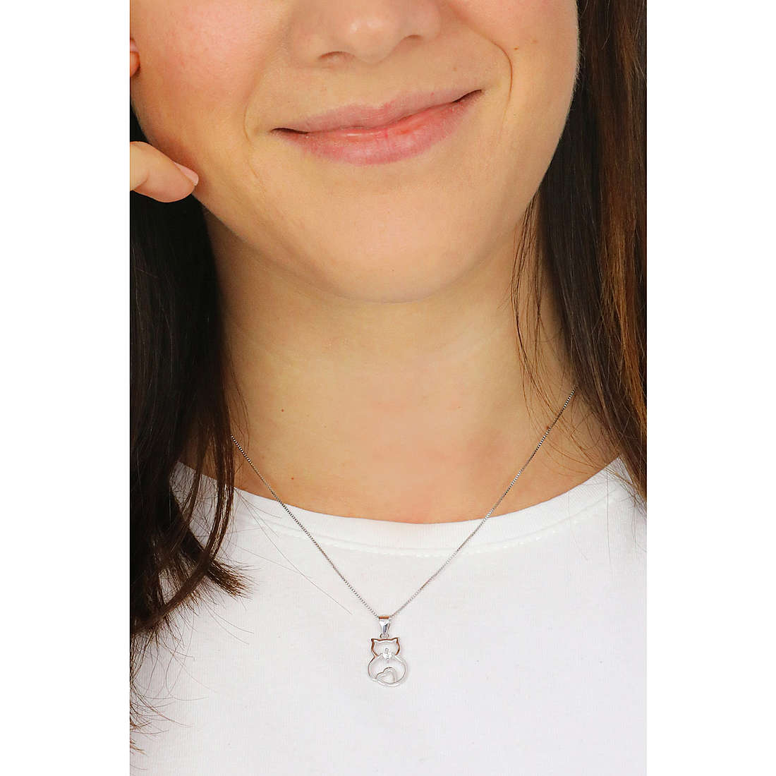 GioiaPura necklaces woman INS020P028RHWH wearing