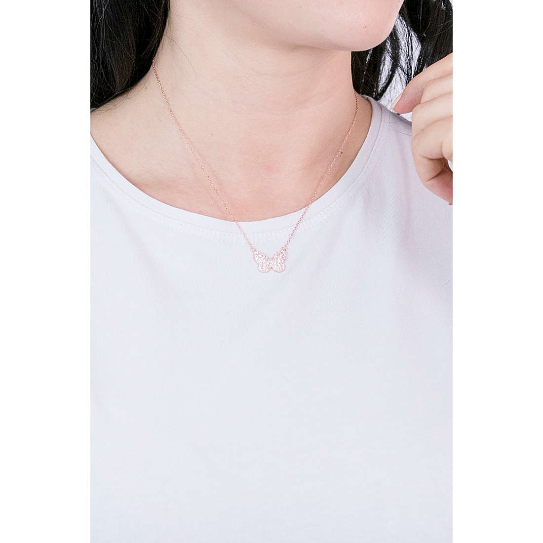 GioiaPura necklaces woman INS028CT060RS wearing