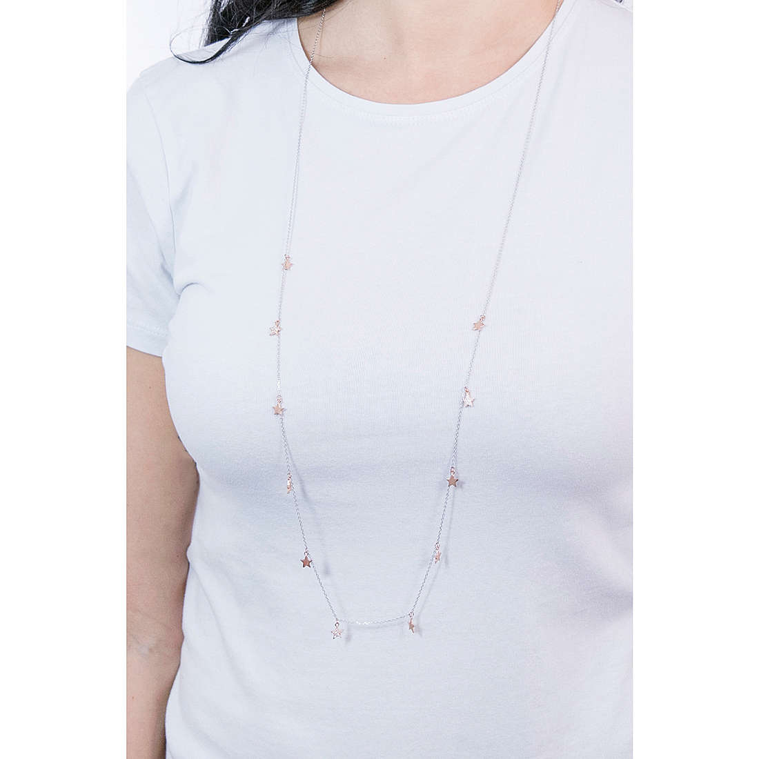 GioiaPura necklaces woman INS028CT093BIC wearing