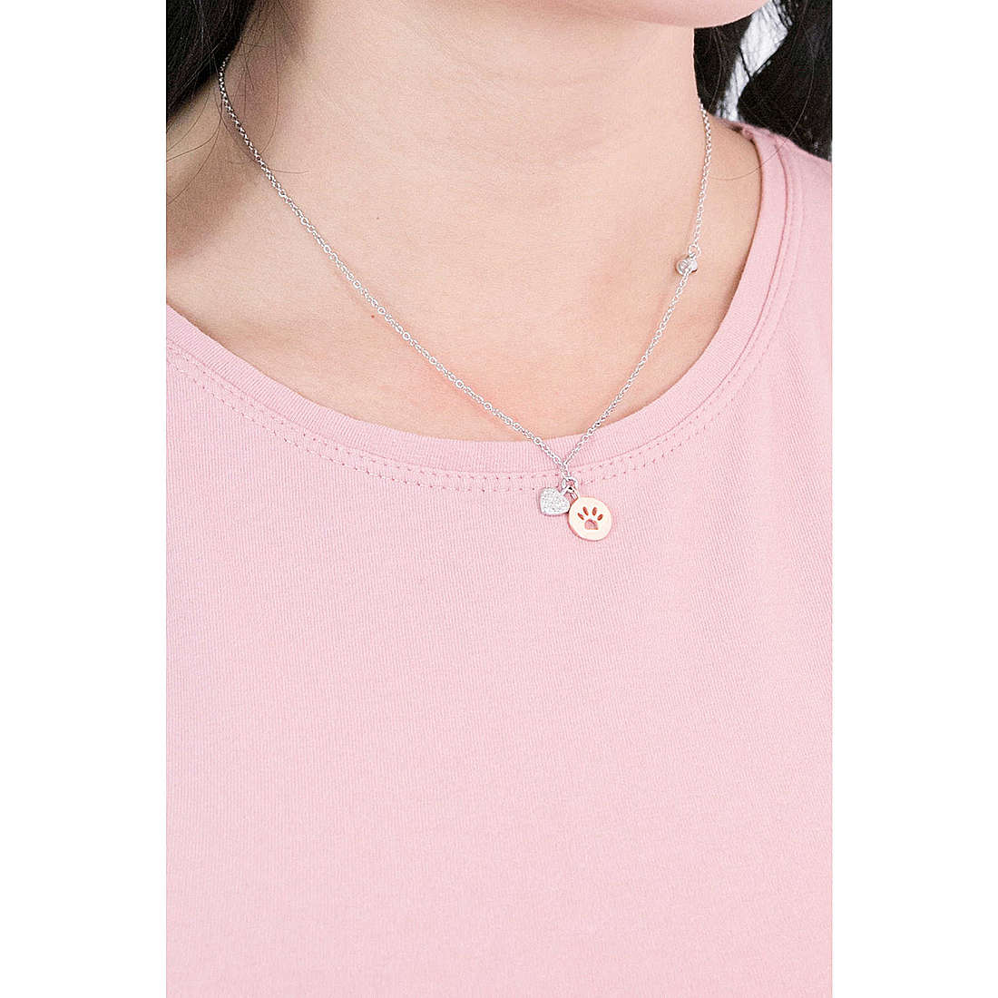 GioiaPura necklaces woman INS028CT113BIC wearing