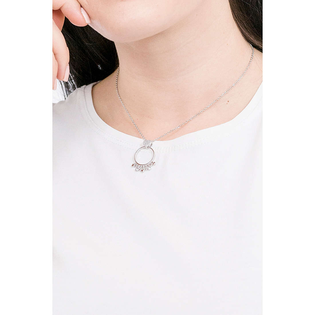 GioiaPura necklaces woman INS028CT279RHWH wearing