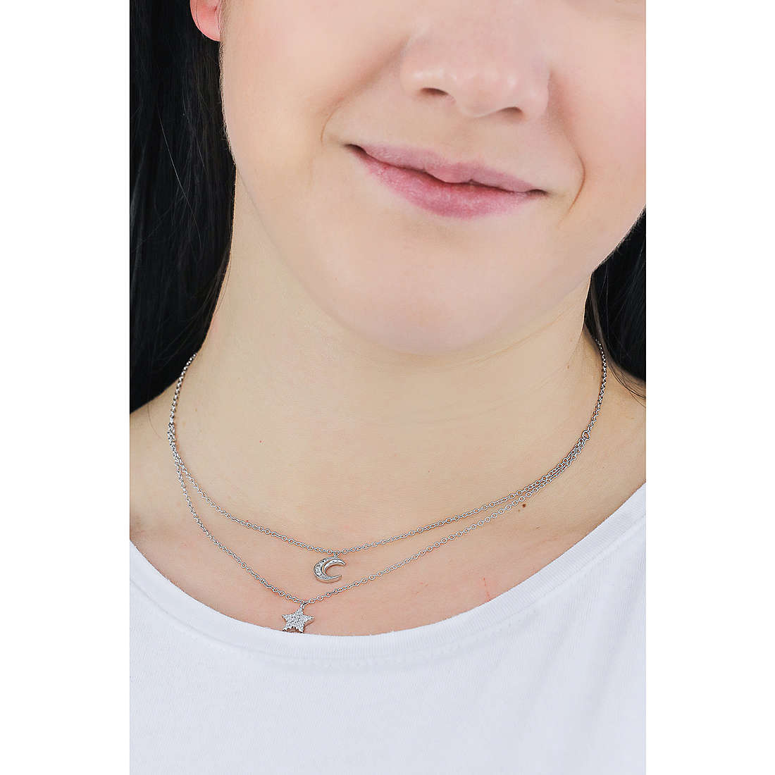 GioiaPura necklaces woman INS028CT280RHWH wearing