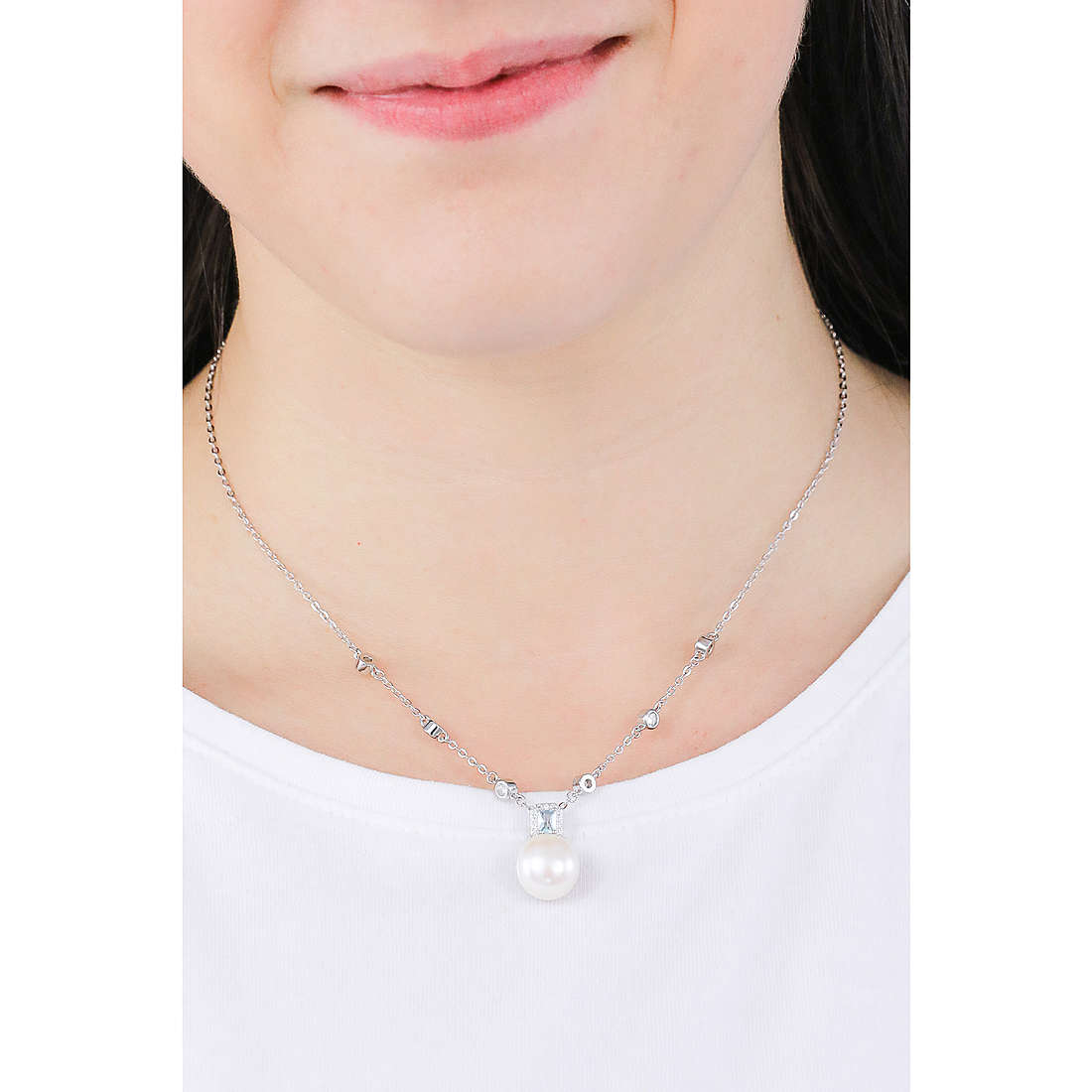 GioiaPura necklaces woman INS028CT291RHWH wearing