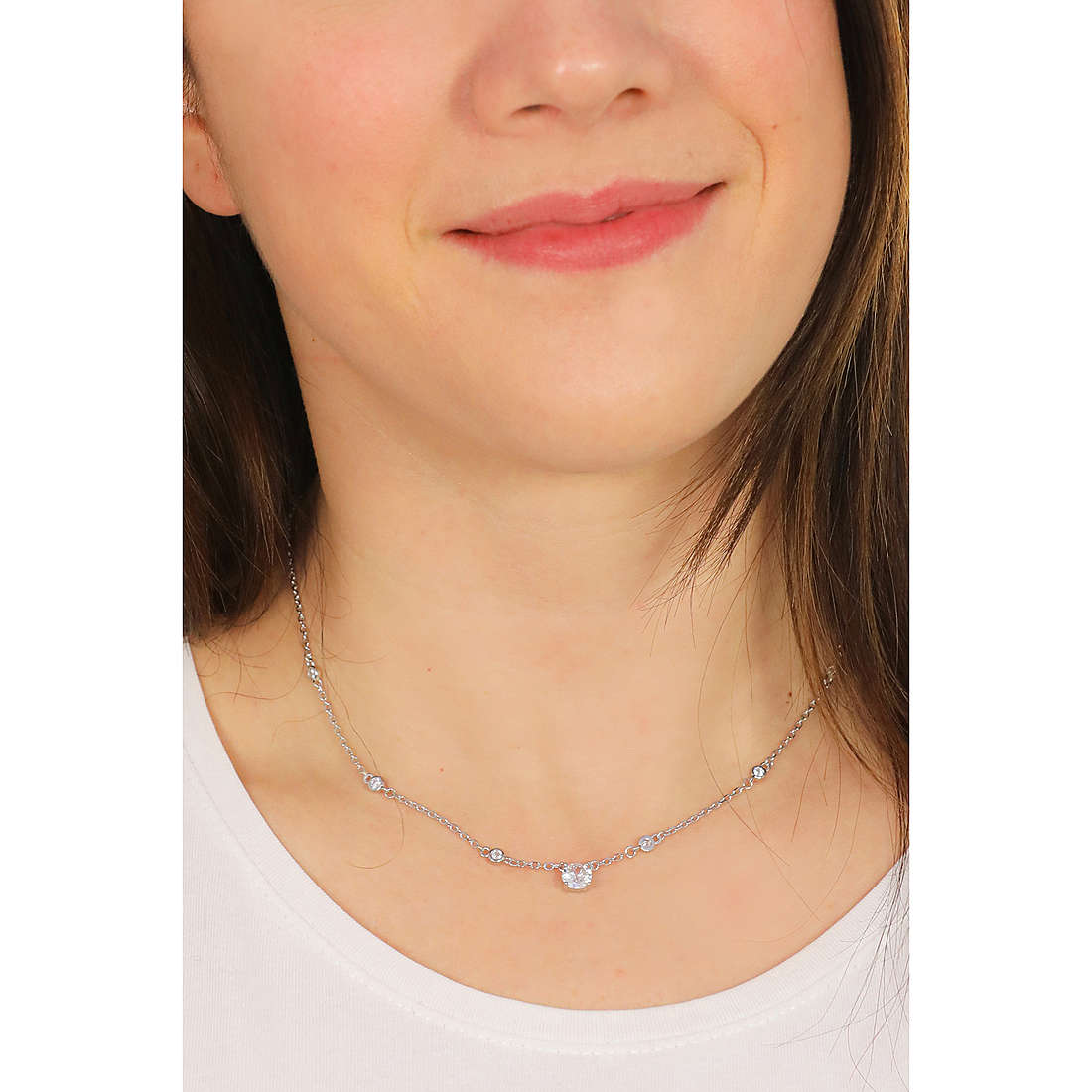 GioiaPura necklaces woman INS028CT438RHWH wearing