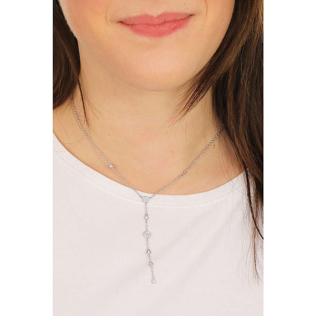 GioiaPura necklaces woman INS028CT502RHWH wearing
